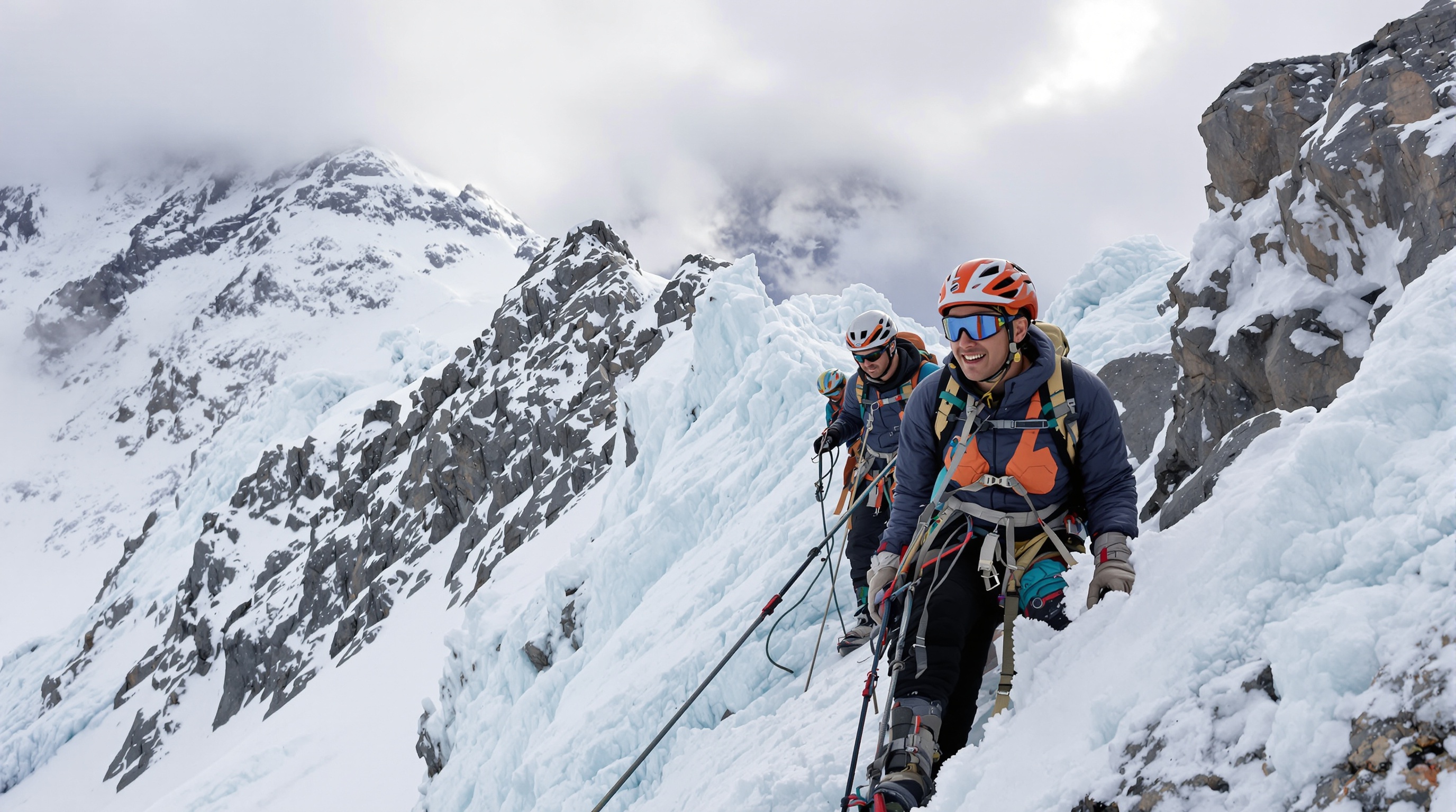 Entraînement technique haute montagne escalade arête Everest