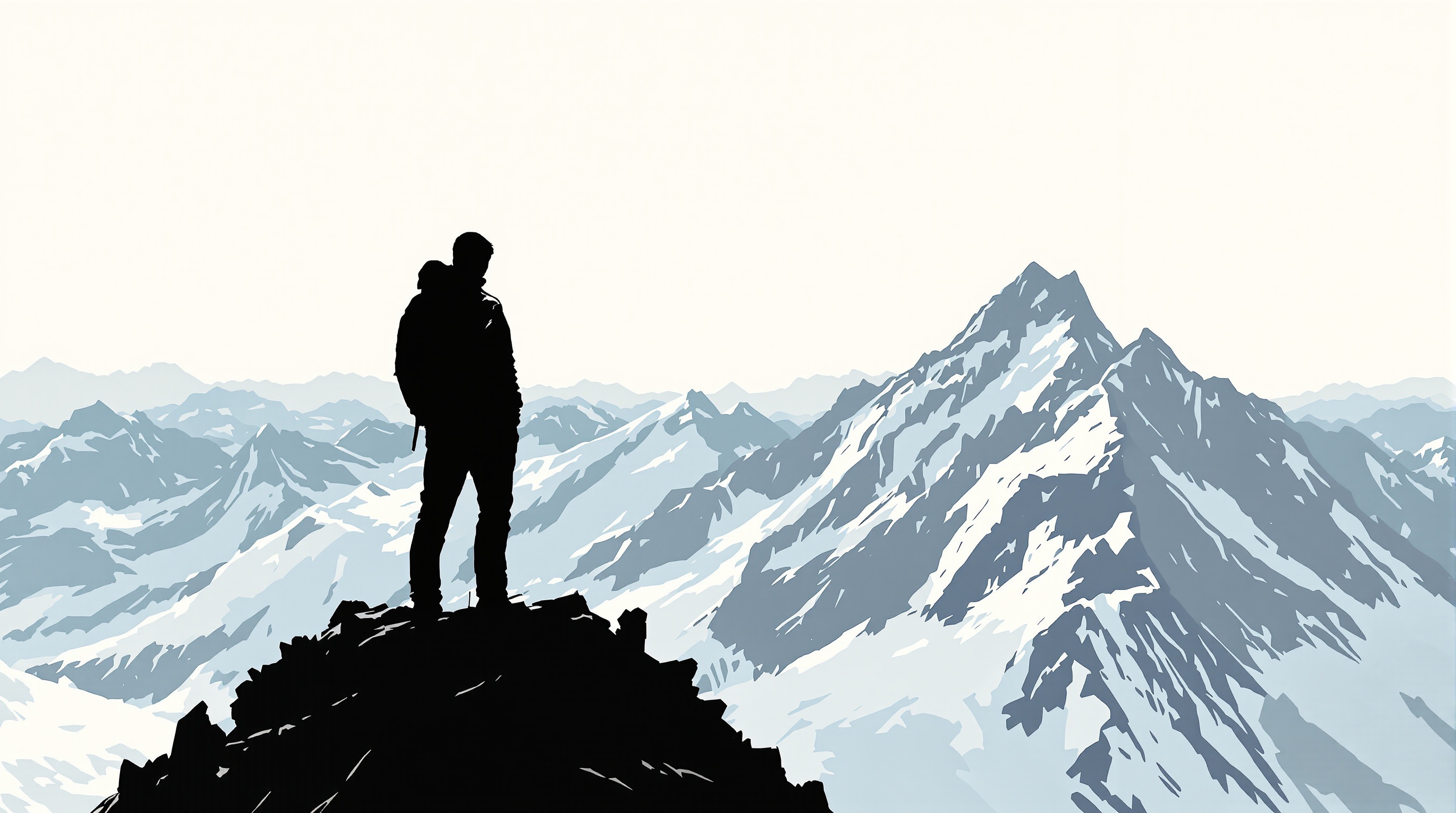 Silhouette de George Mallory, symbole de l'aventure humaine